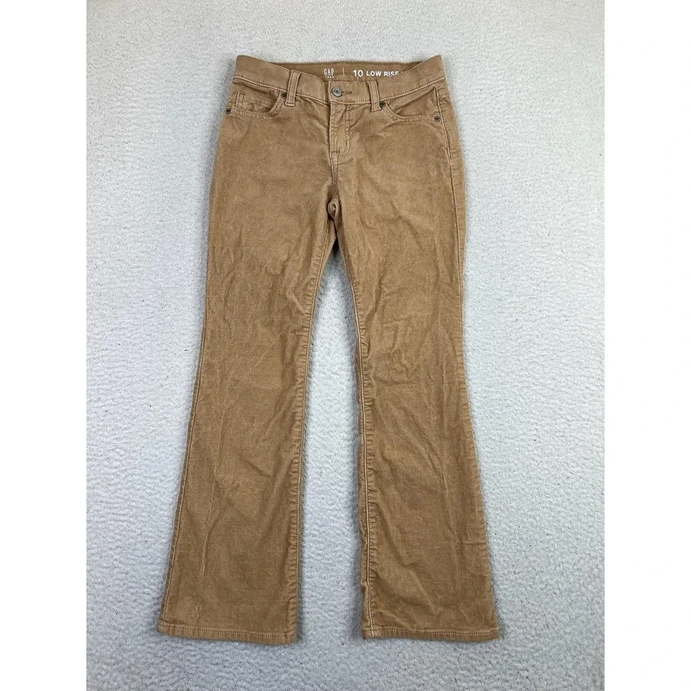 Gap Teen Pants Girls 10 Brown‎ Corduroy Low Rise Vintage Bootcut Stretch Fall